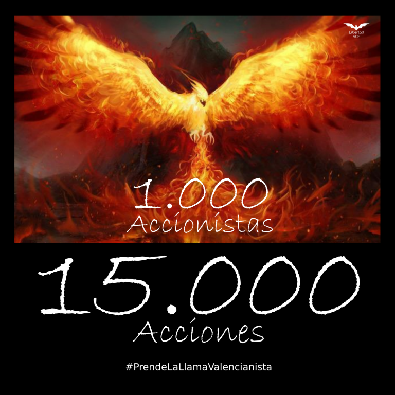 Libertad VCF censa 15000 acciones de 1000 accionistas del valencia cf